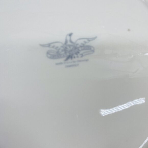 American Manor China CHANTILLY Cream Flowers Platinum Trim Dinner Plates Set 3 - Picture 8 of 15